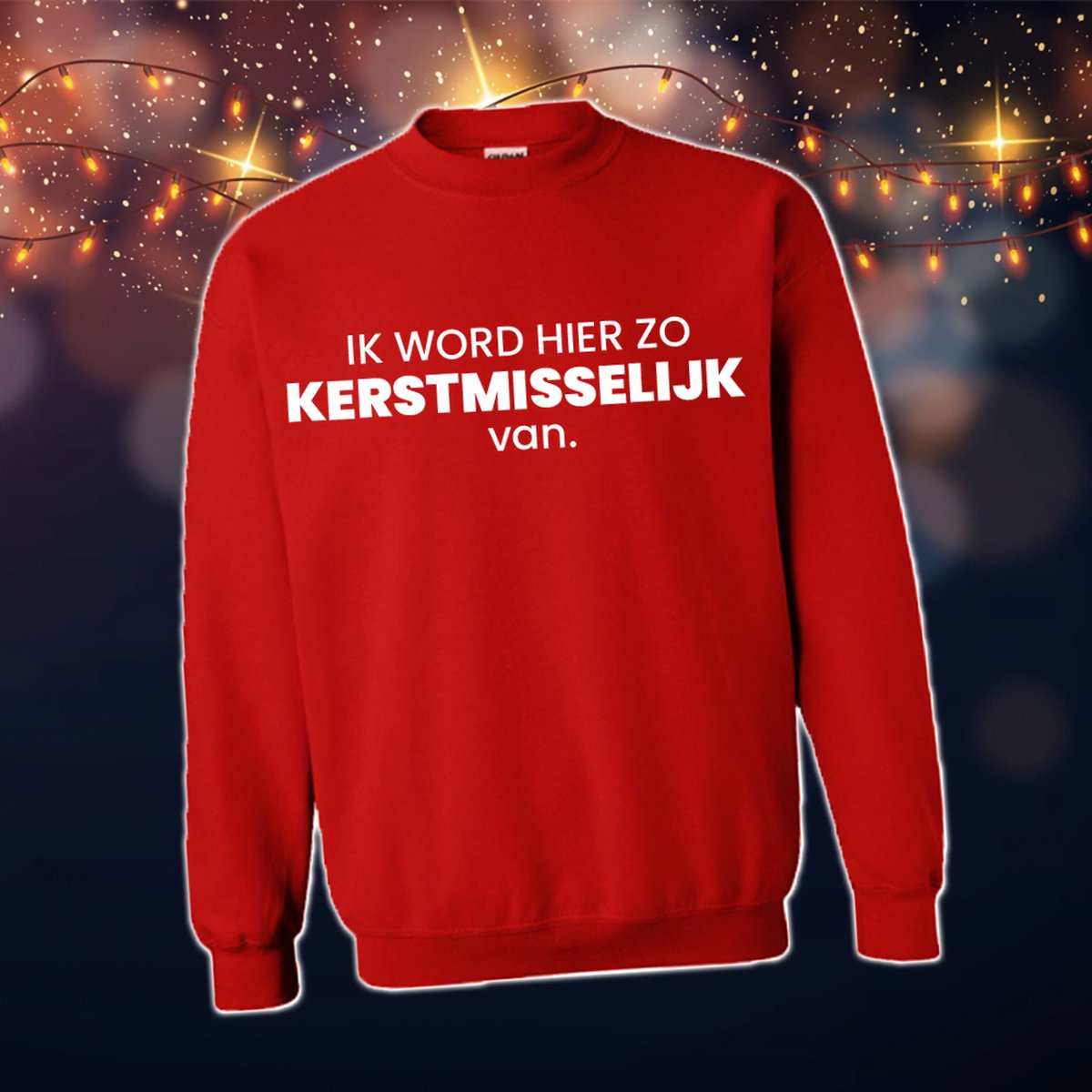 Foute Kersttrui Dames & Heren - Kersttrui met tekst Ik word hier zo KERSTMISSELIJK van | Kersttrui Maat M | Kersttrui Dames - Kersttrui Heren - Grappige Kersttrui met tekst | Namengigant | Incl. 2 jaar garantie